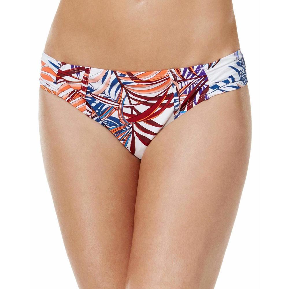 La Blanca Womens Botanical Garden Ruched Hipster Bikini Bottom 14 White